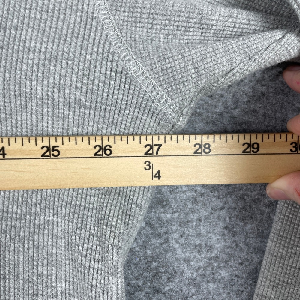 Marithe Francois Girbaud Thermal Shirt Mens XXL Gray Waffle Knit Long Sleeve NYC - Picture 6 of 10